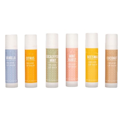 Pregnancy-Safe 6 Pack Lip Balm Moisturizer